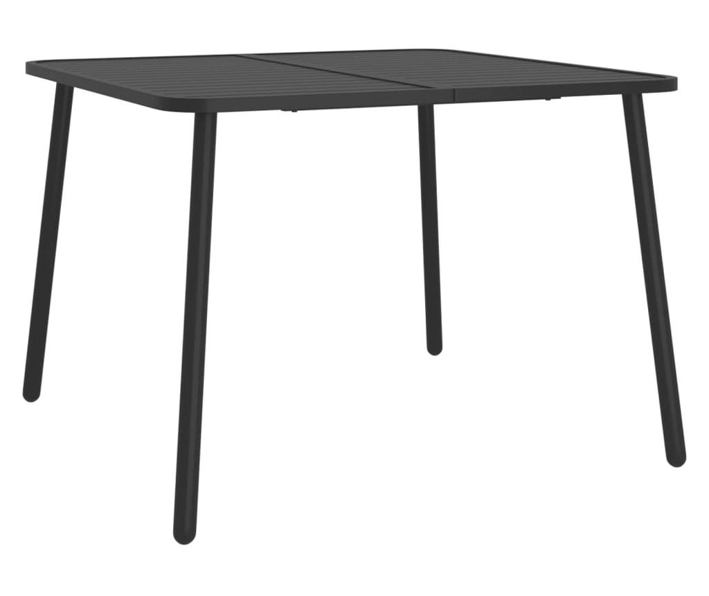 Комплект градински мебели, 7 части, антрацит, стомана - 7