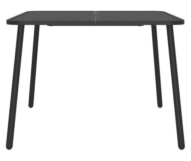 Комплект градински мебели, 5 части, антрацит, стомана