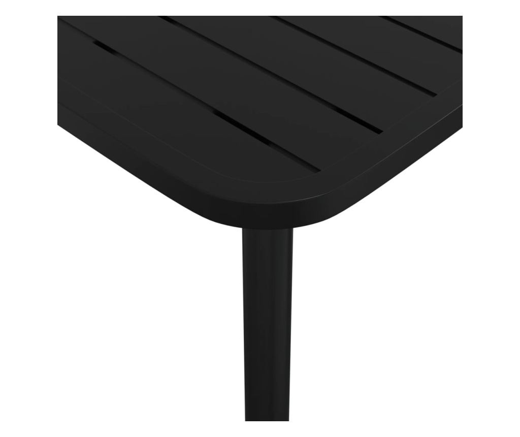 Комплект градински мебели, 7 части, антрацит, стомана - 9