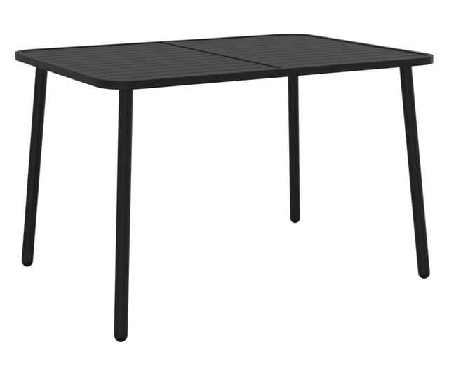 Комплект градински мебели, 7 части, антрацит, стомана