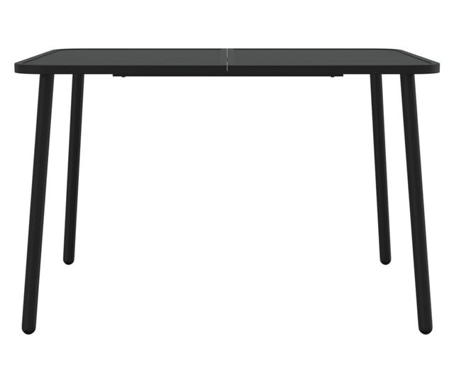 Комплект градински мебели, 7 части, антрацит, стомана