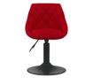Vrtljivi jedilni stoli, 2 kosa, vinsko rdeča, žamet