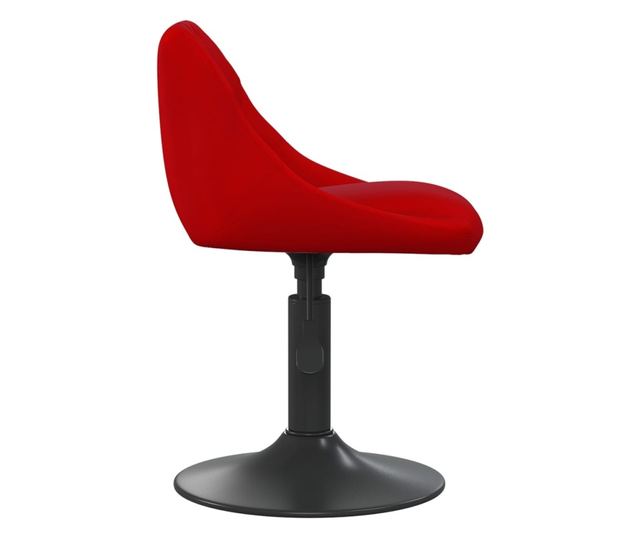 Vrtljivi jedilni stoli, 2 kosa, vinsko rdeča, žamet