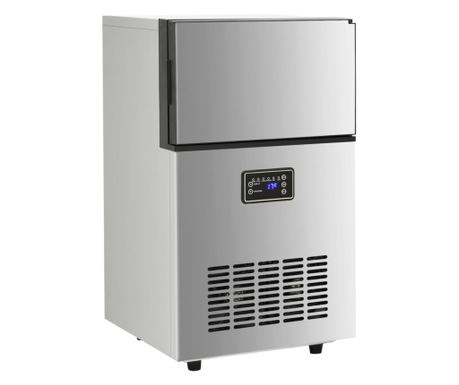 Машина за лед, сребриста, 420 W, 45 кг / 24 ч