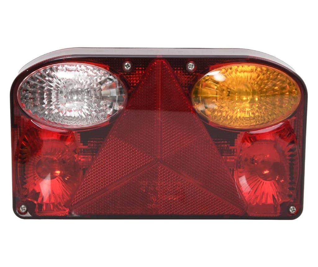 Светлини за ремарке 2 бр. Класически крушки 12V Червени 23x6x13 см - 4