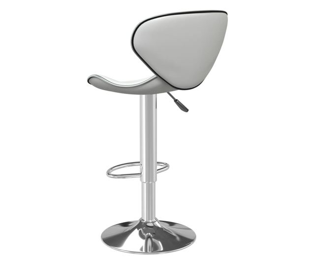 Barski stol, bel, umetno usnje