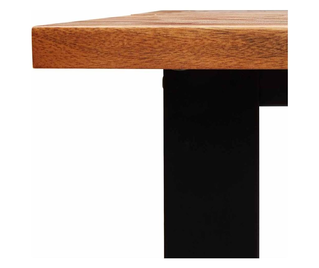 Комплект за хранене от 3 части, естествени ръбове, масивен акациев дървен материал - 8