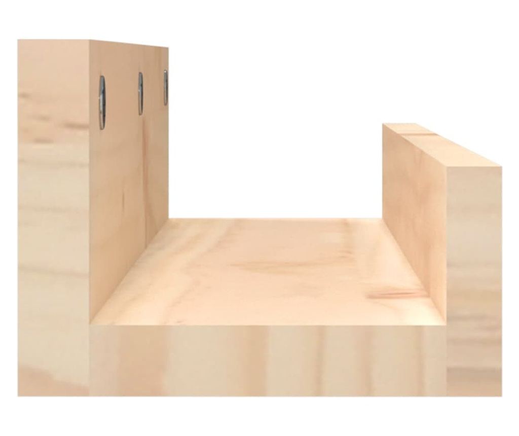 Стенни рафтове, 2 бр., 50x12x9 см, масив бор - 5