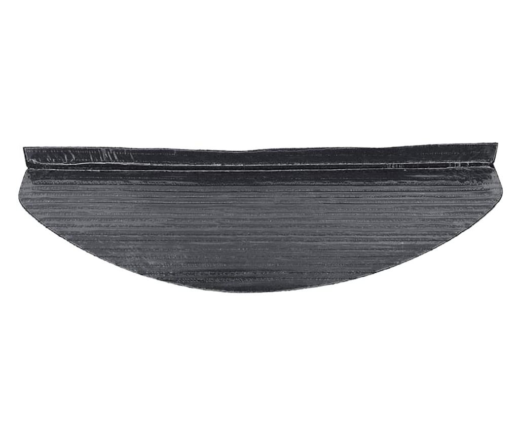 Самозалепващи стелки за стълби, 20 бр, черни, 56x17x3 см - 5