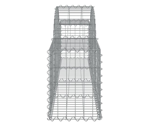 Извити Габиони 15 бр., 200x30x40/60 см, Поцинковано Желязо