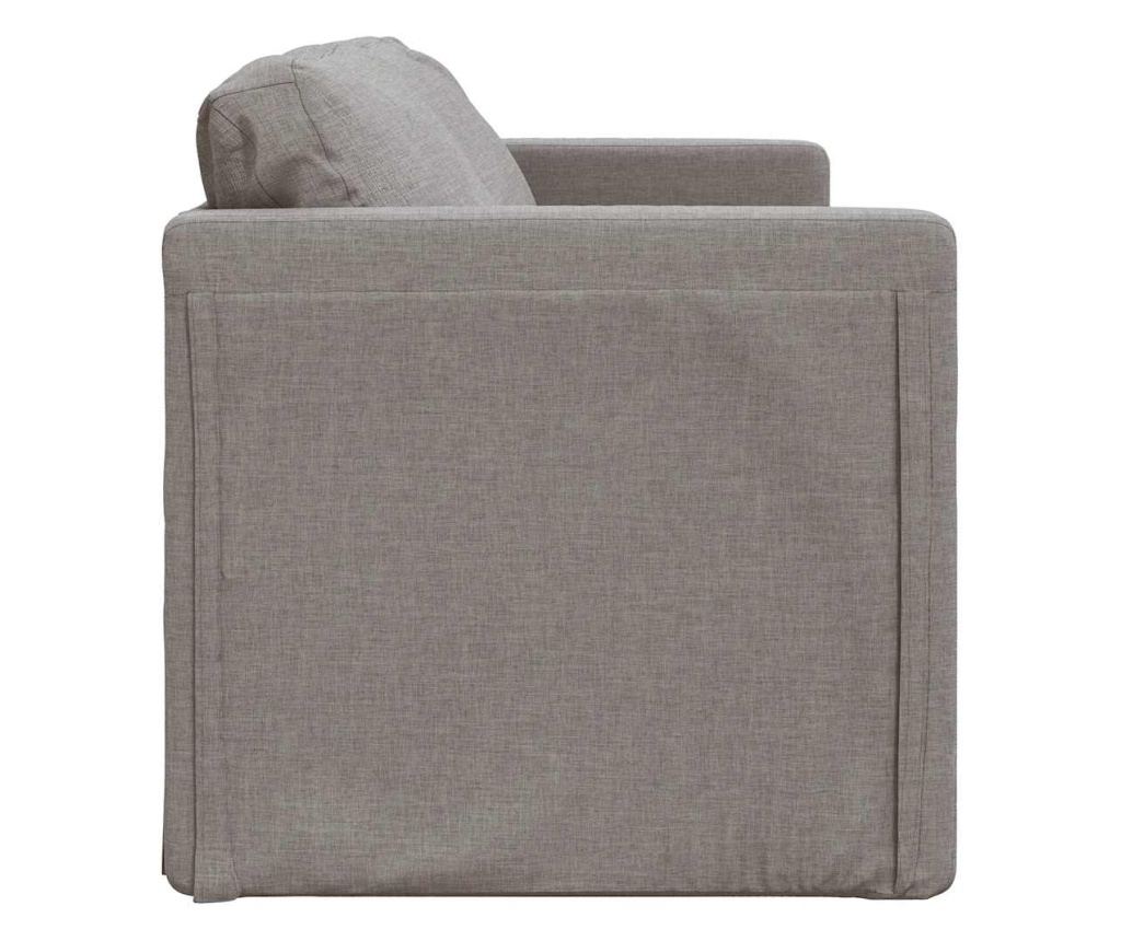 Podlahová rozkládací pohovka 2 v 1 taupe 112x174x55 cm textil - 6