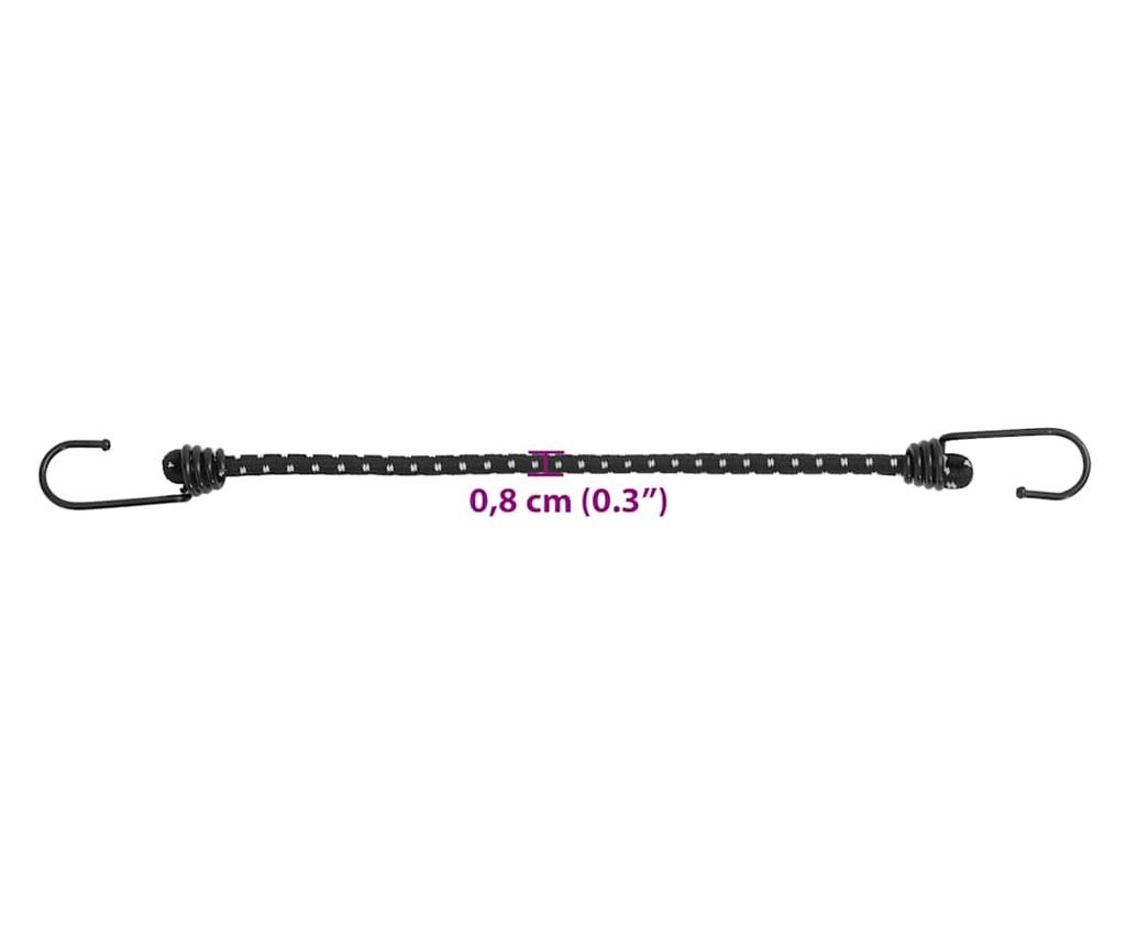 Gumicuky s reflexním proužkem a háčky 50 ks 38 cm - 7