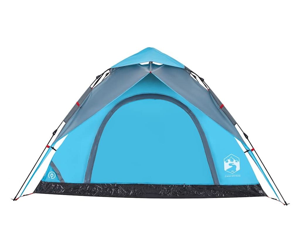 Kempingový stan kupole pro 5 osob modrý rychloupínací - 6