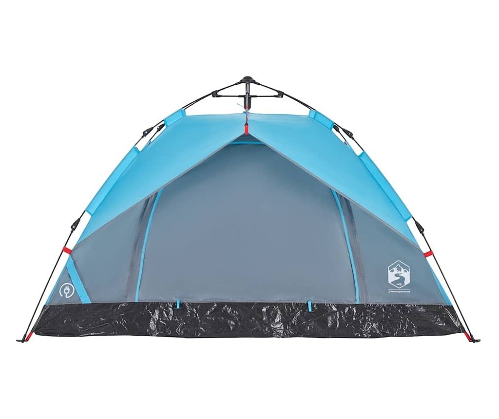 Kempingový stan kupole pro 2 osoby modrý rychloupínací - 5