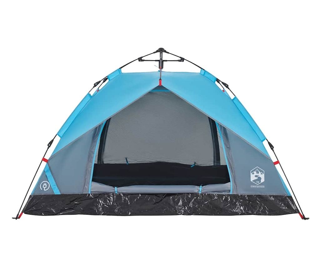 Kempingový stan kupole pro 2 osoby modrý rychloupínací - 6