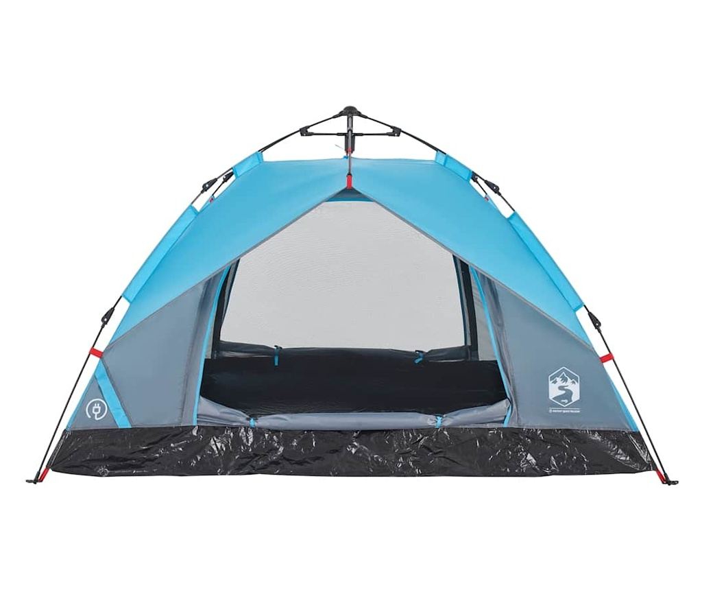 Kempingový stan kupole pro 2 osoby modrý rychloupínací - 7