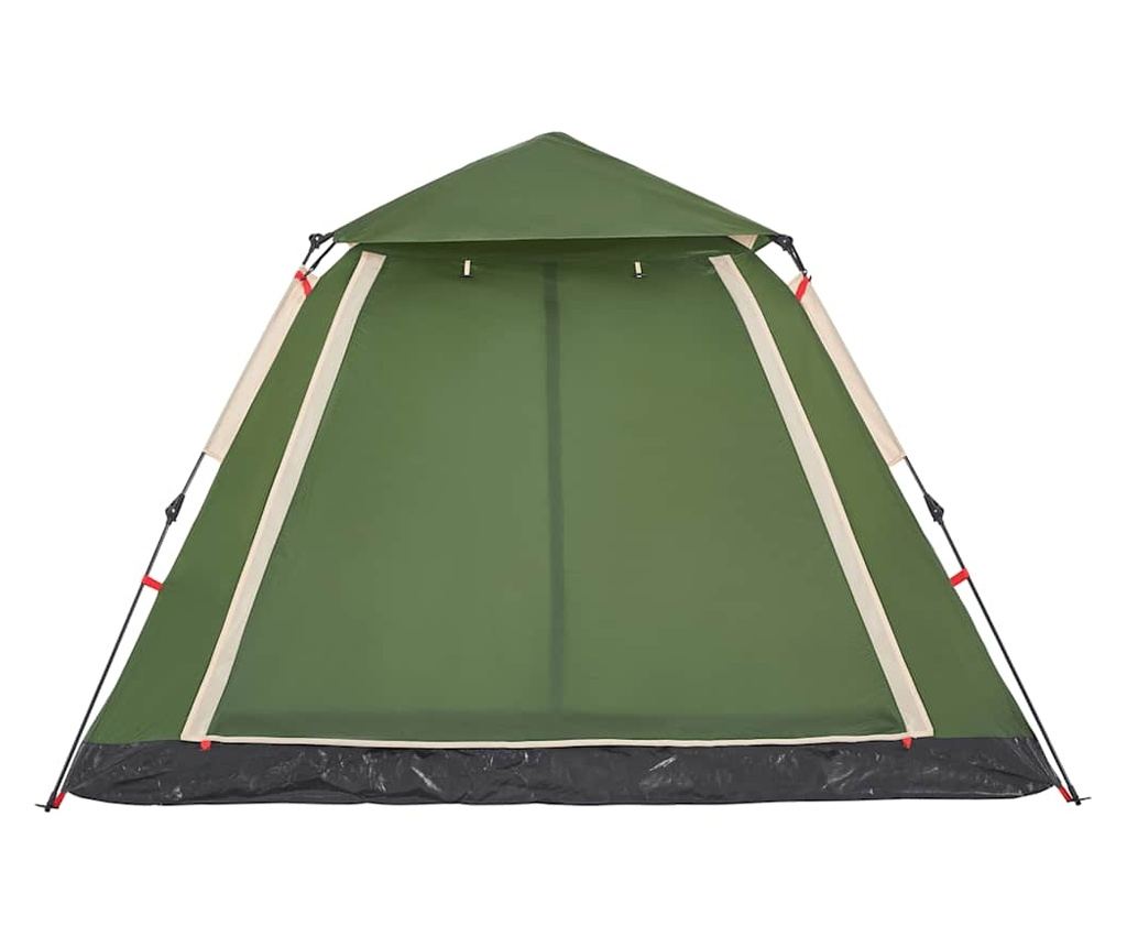 Kempingový stan kupole pro 5 osob zelený rychloupínací - 9