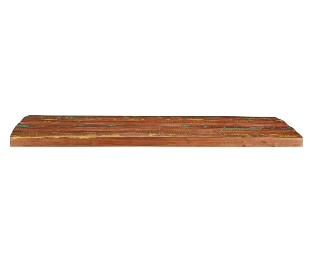 Stolní deska 100x80x3,8cm obdélníková masivní recyklované dřevo - 3