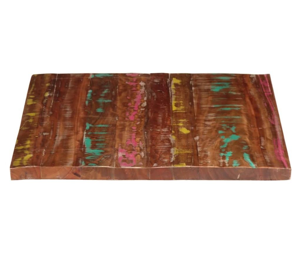 Stolní deska 100x80x3,8cm obdélníková masivní recyklované dřevo - 4