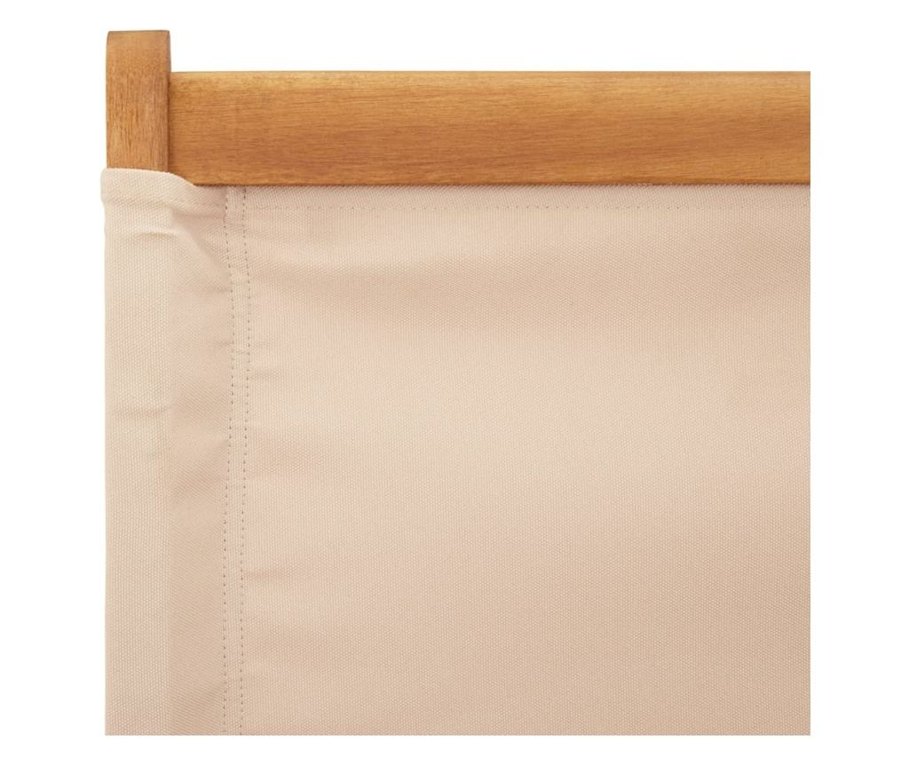 Skládací zahradní židle 4 ks béžové textil a masivní dřevo - 19