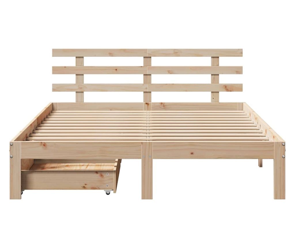Рамка за легло с чекмеджета, 120x200 см, масивна борова дървесина - 4