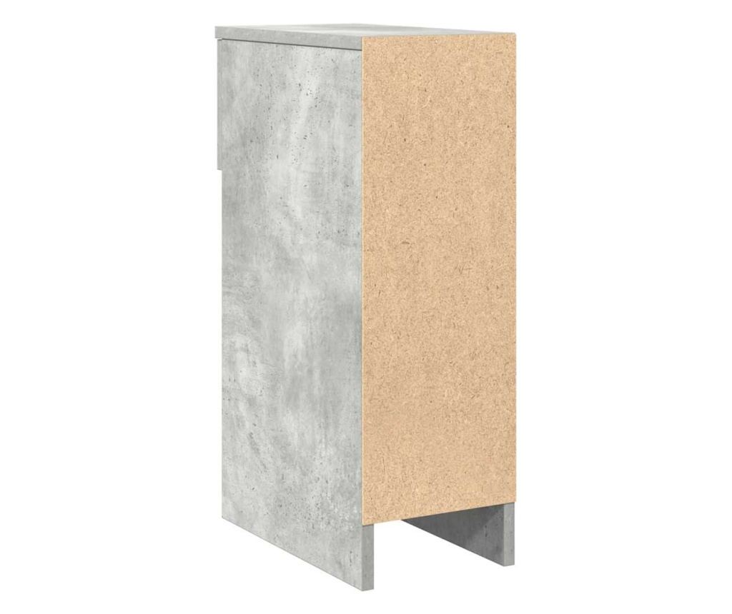 Noćni ormarić s ladicom betonsko siva 20x36x60 cm - 7