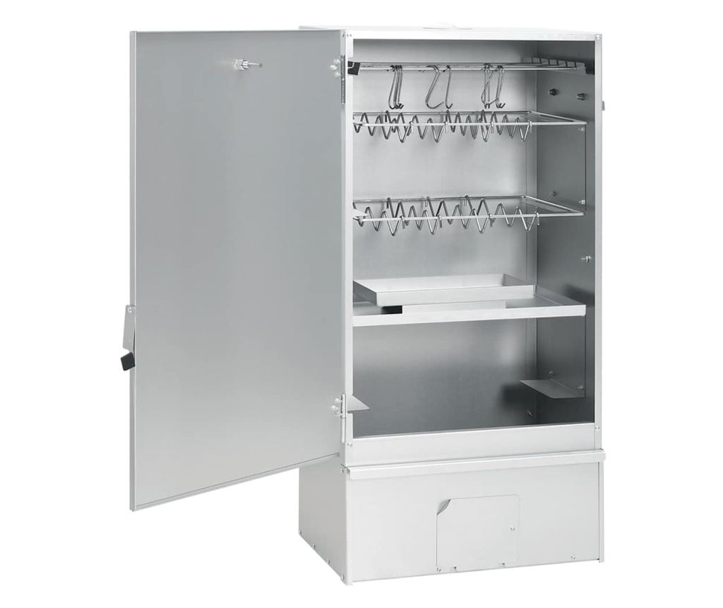 Дървени въглища за пушене на скара 44,5x29x83 см, поцинкована стомана - 6