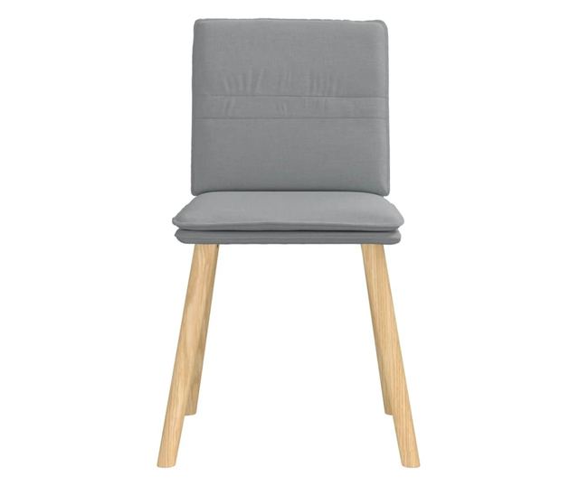 Jedilni stoli, 2 kosa, svetlo sivi, blago