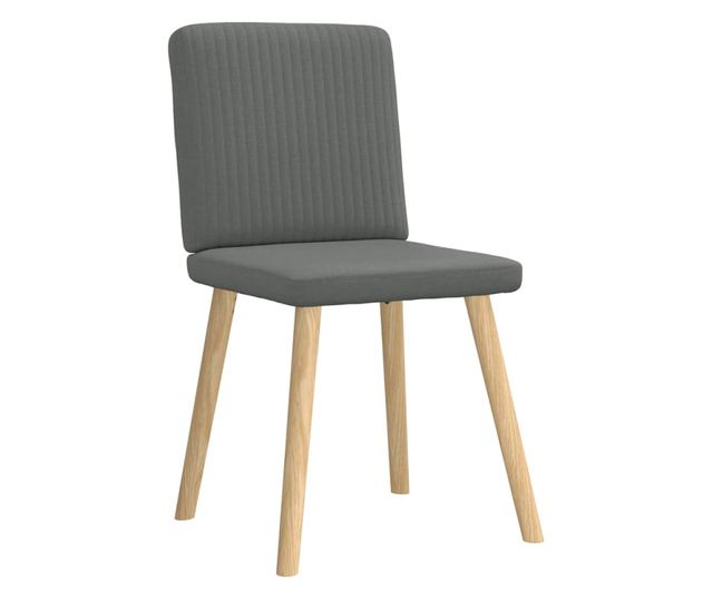 Jedilni stoli, 2 kosa, temno siva, tekstil