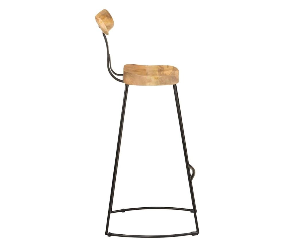 Barski stoli 2 kosa 49x43x103 cm Masiven mangov les - 3