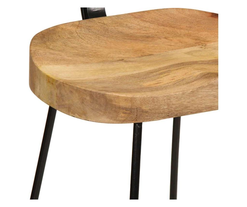 Barski stoli 2 kosa 49x43x103 cm Masiven mangov les - 6