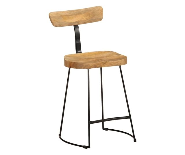 Barski stoli 2 kosa 49x43x79 cm Masiven mangov les