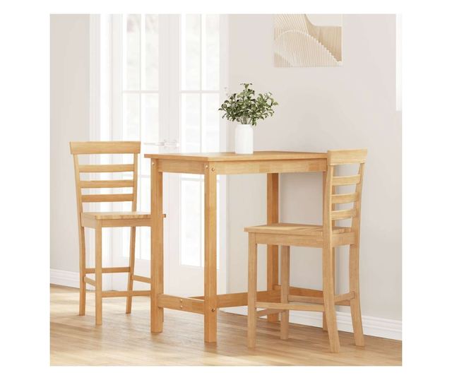 Barski stoli 2 kosa masiven kavčukovec