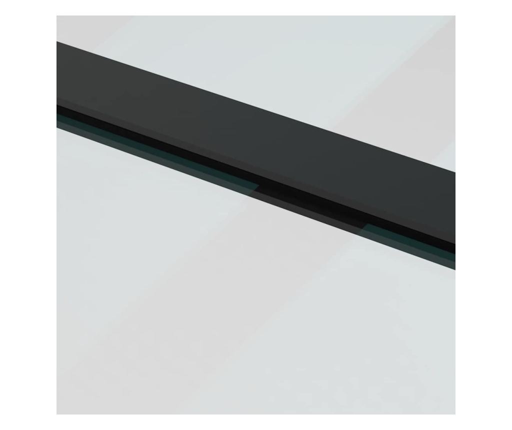 Плъзгаща се врата с обков черна 90x205 см ESG стъкло - 8