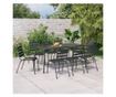 Градински комплект за хранене, 9 части, антрацит, стомана thumbnail 1