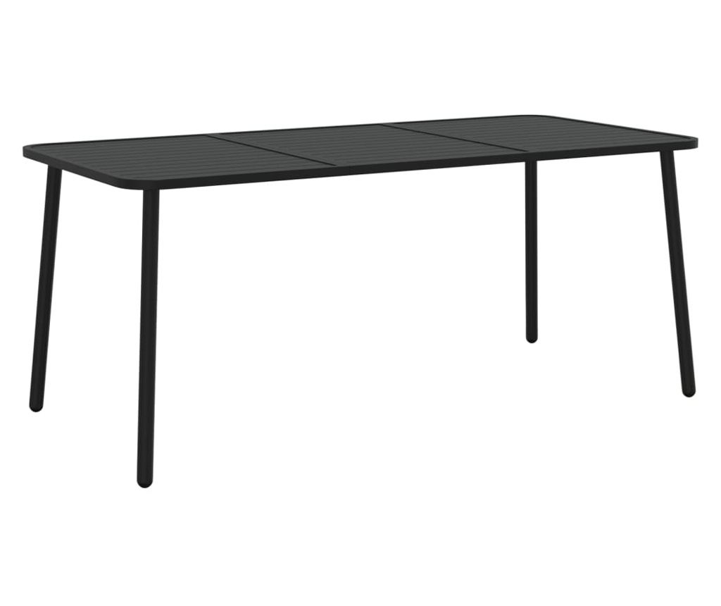 Градински комплект за хранене, 9 части, антрацит, стомана - 7