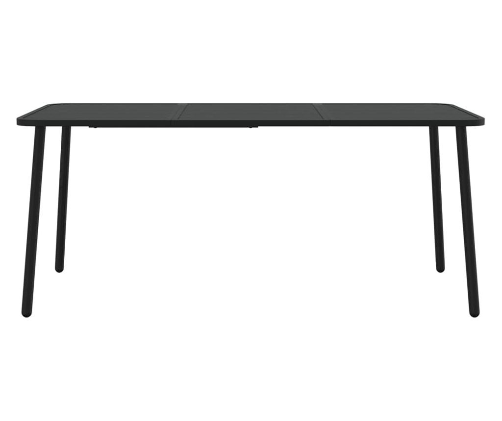 Градински комплект за хранене, 9 части, антрацит, стомана - 8