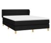 Box krevet s madracem, crni, 140x190 cm, tekstil thumbnail 3