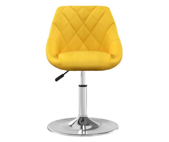 Okretne blagovaonske stolice, 6 kom, Senf žuta, Baršun