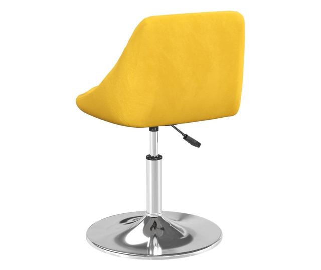 Okretne blagovaonske stolice, 6 kom, Senf žuta, Baršun