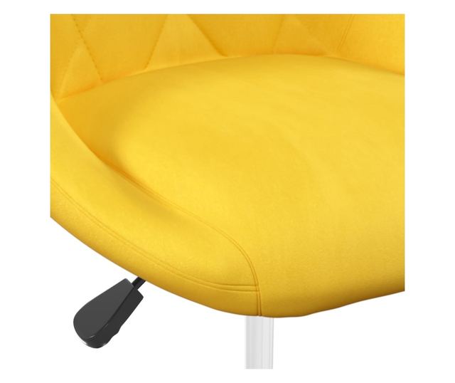 Okretne blagovaonske stolice, 6 kom, Senf žuta, Baršun