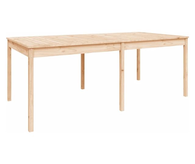 Комплект градински мебели за хранене, 11 части, масив бор