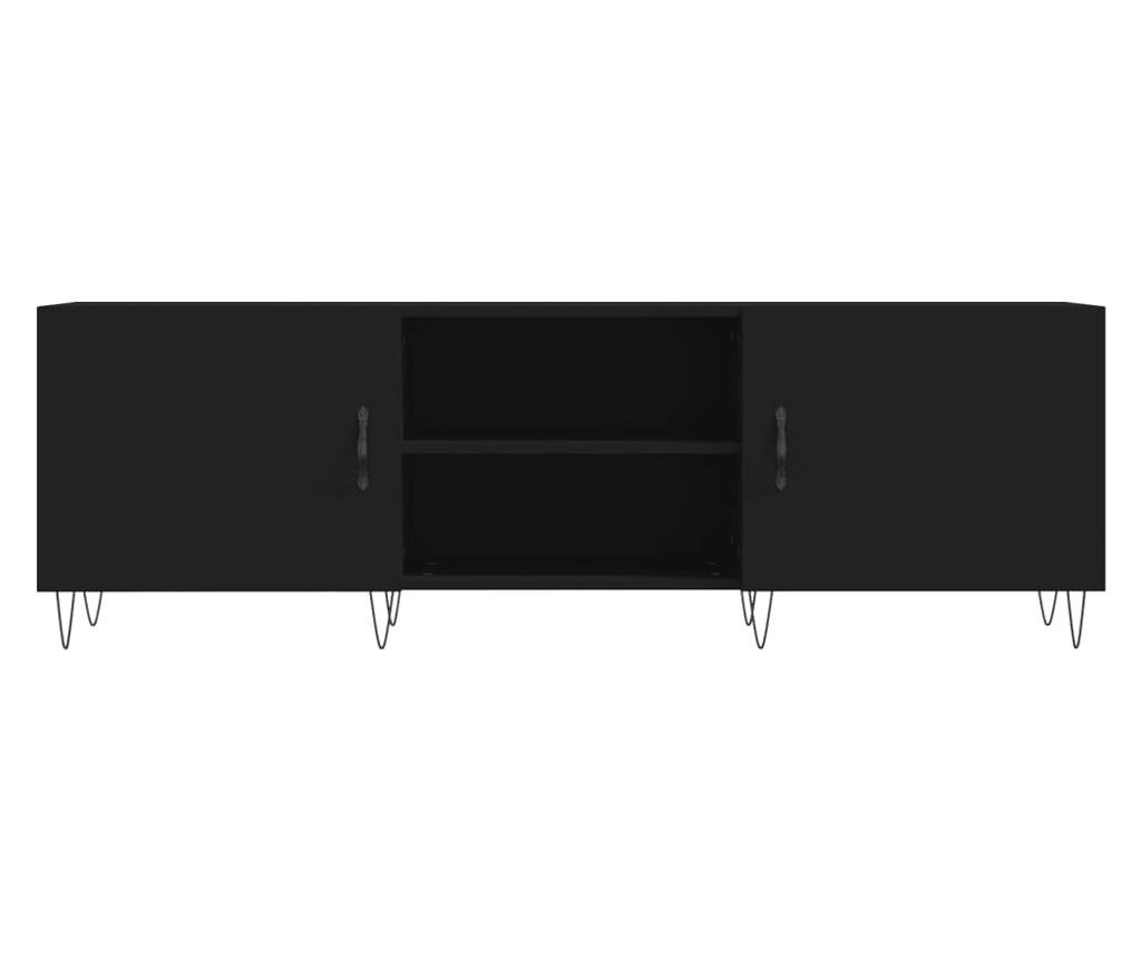 TV komoda, crna, 150x30x50 cm, kompozitno drvo - 5