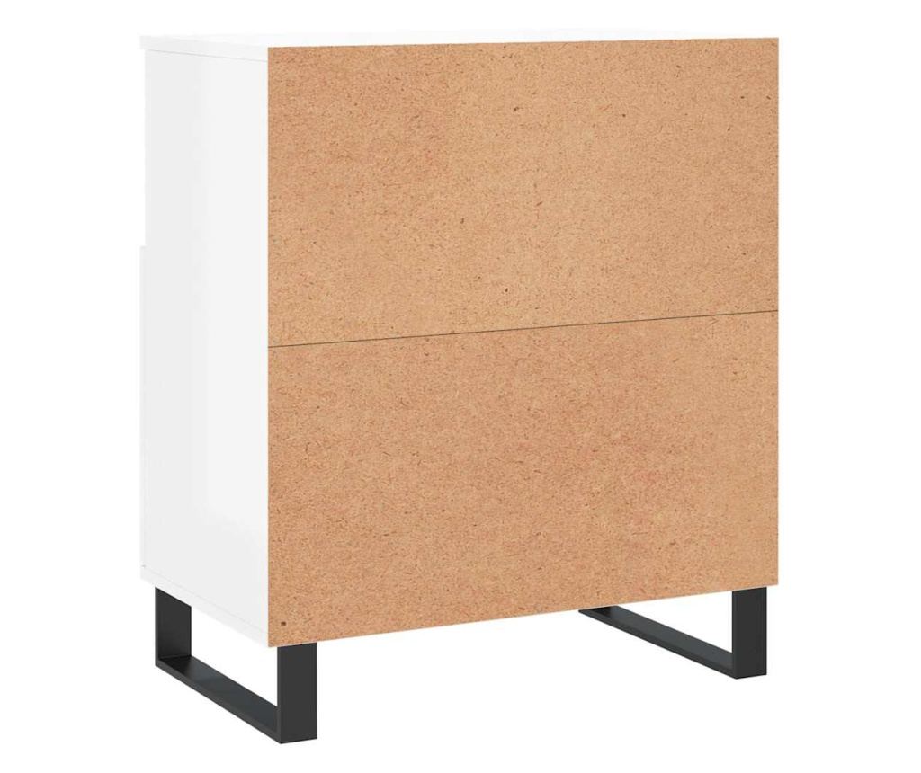 Ormarić za odlaganje, 2 komada, sjajno bijeli, konstruirano drvo - 8