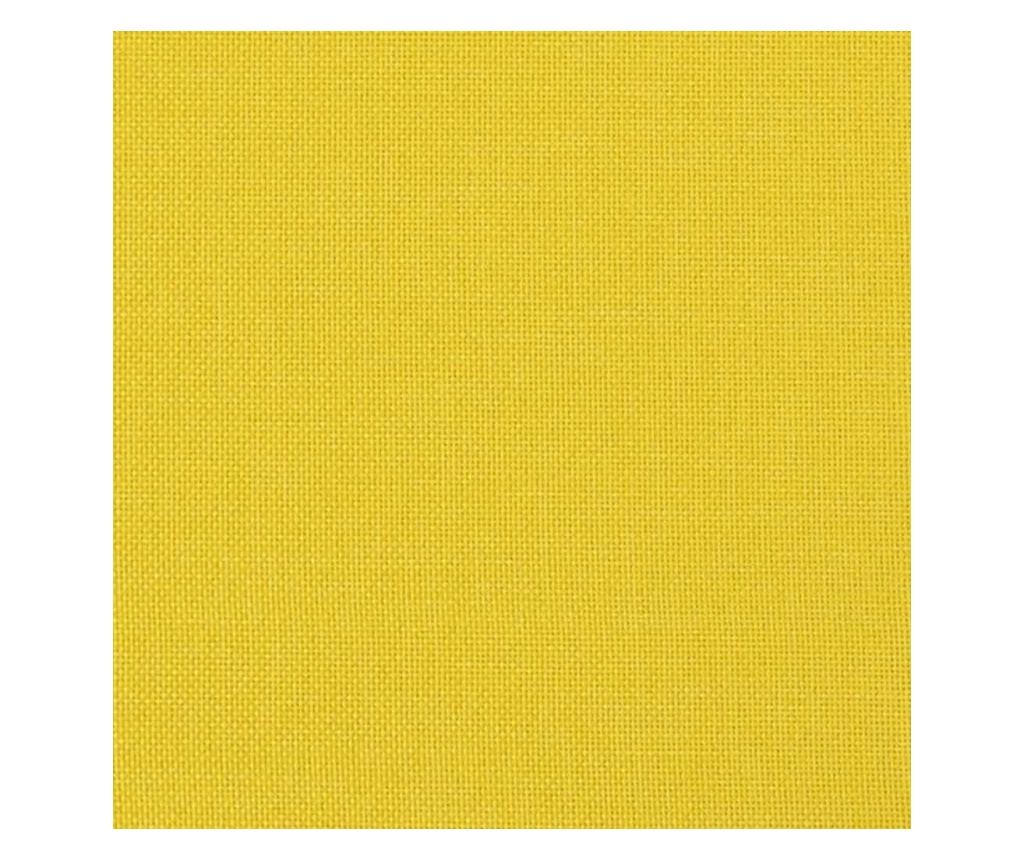 Разтегателен диван, светло жълт, текстилна материя - 10