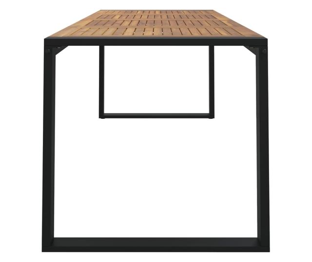 Градинска маса от масивна акация с U-образни крака 200x90x75 см