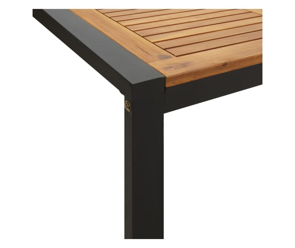 Masă grădină picioare formă de U 200x90x75 cm lemn masiv acacia - 6