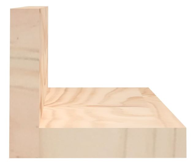 Стенни рафтове, 2 бр., 80x11x9 см, масивна борoва дървесина