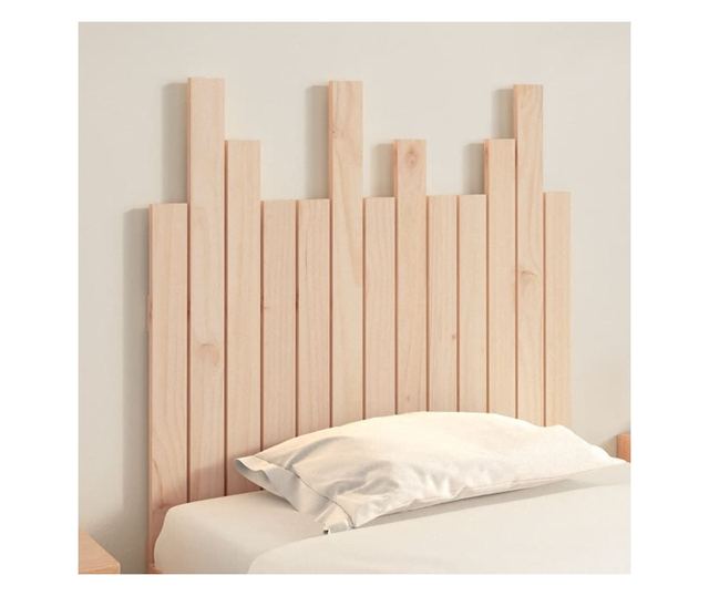 Стенна табла за легло, 82.5x3x80 см, масивна борова дървесина