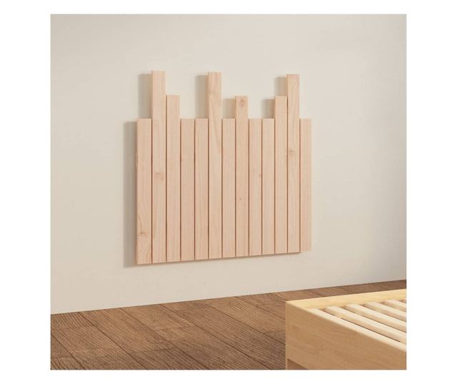 Стенна табла за легло, 82.5x3x80 см, масивна борова дървесина
